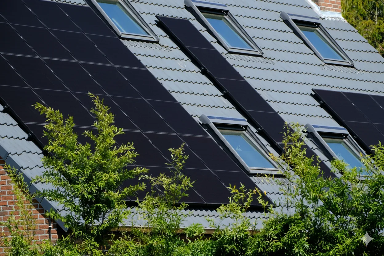 Professional solar panel installation in Scotland - MCS certified engineers installing solar panels on residential roof